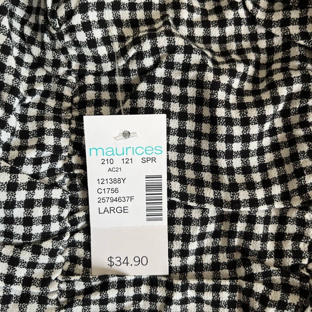 NWT Maurices Gingham Dress